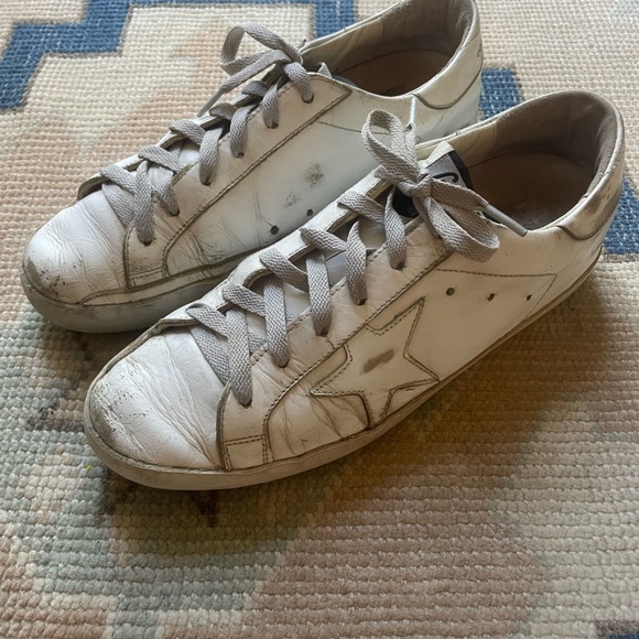 Golden Goose Superstar White Leather Sneakers - Picture 9 of 14